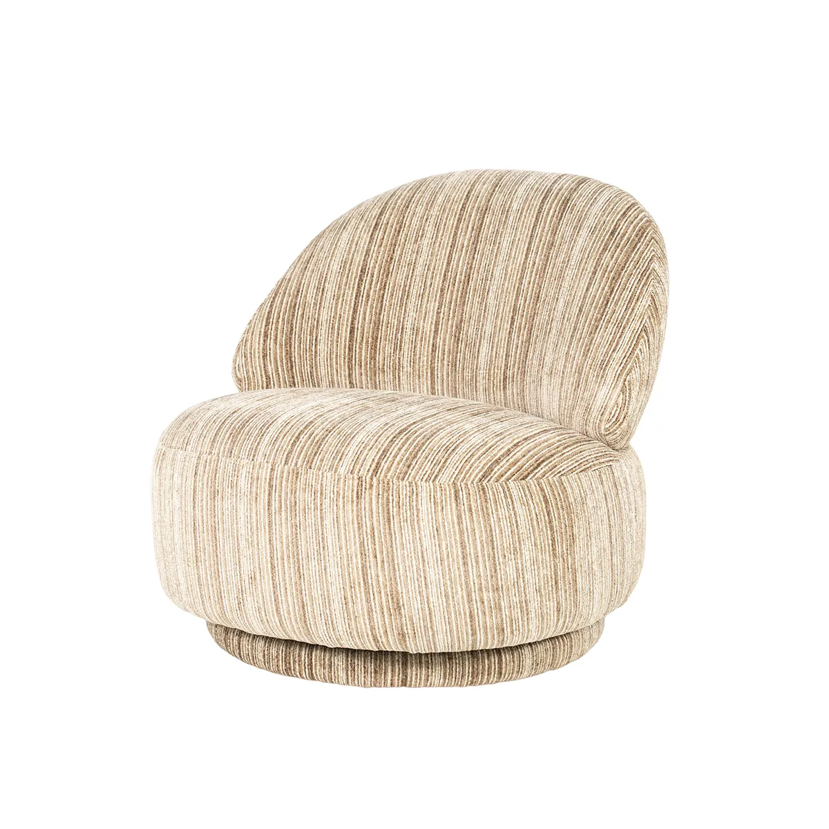 Swivel Lounge Chair FineLine Brown