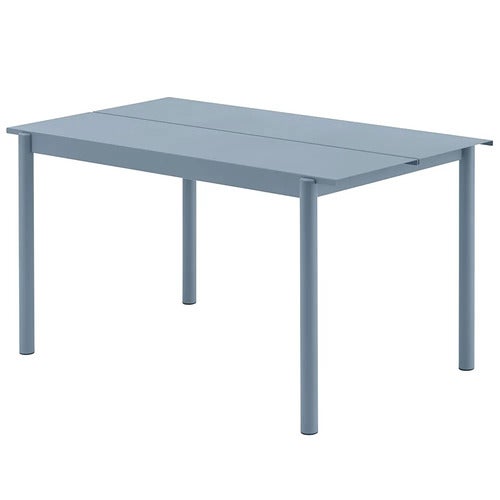 Linear Steel Dining table 140X75 cm Pale Blue 