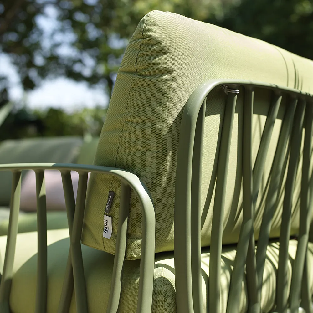 Komodo 5 corner sofa Tortora - Canvas Sunbrella