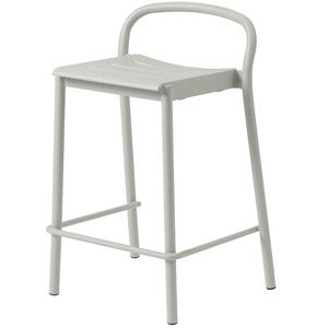 Linear Steel Counter Stool Grey 