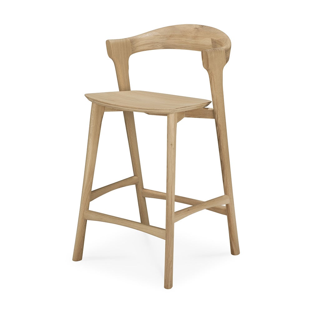 Ethnicraft Bok Low Bar Stool Lacquered Oak | Buy from Hulténs