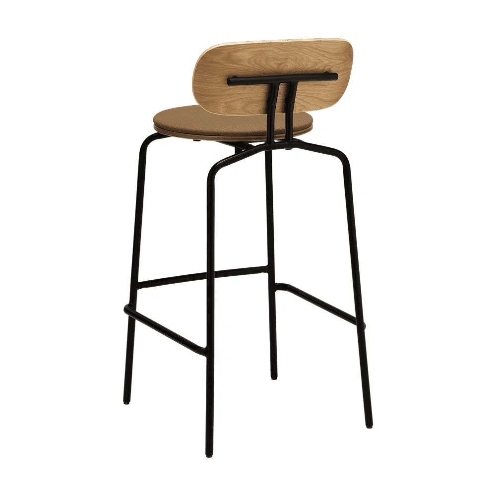 Curious Bar Stool Oak/Black Sugar Brown