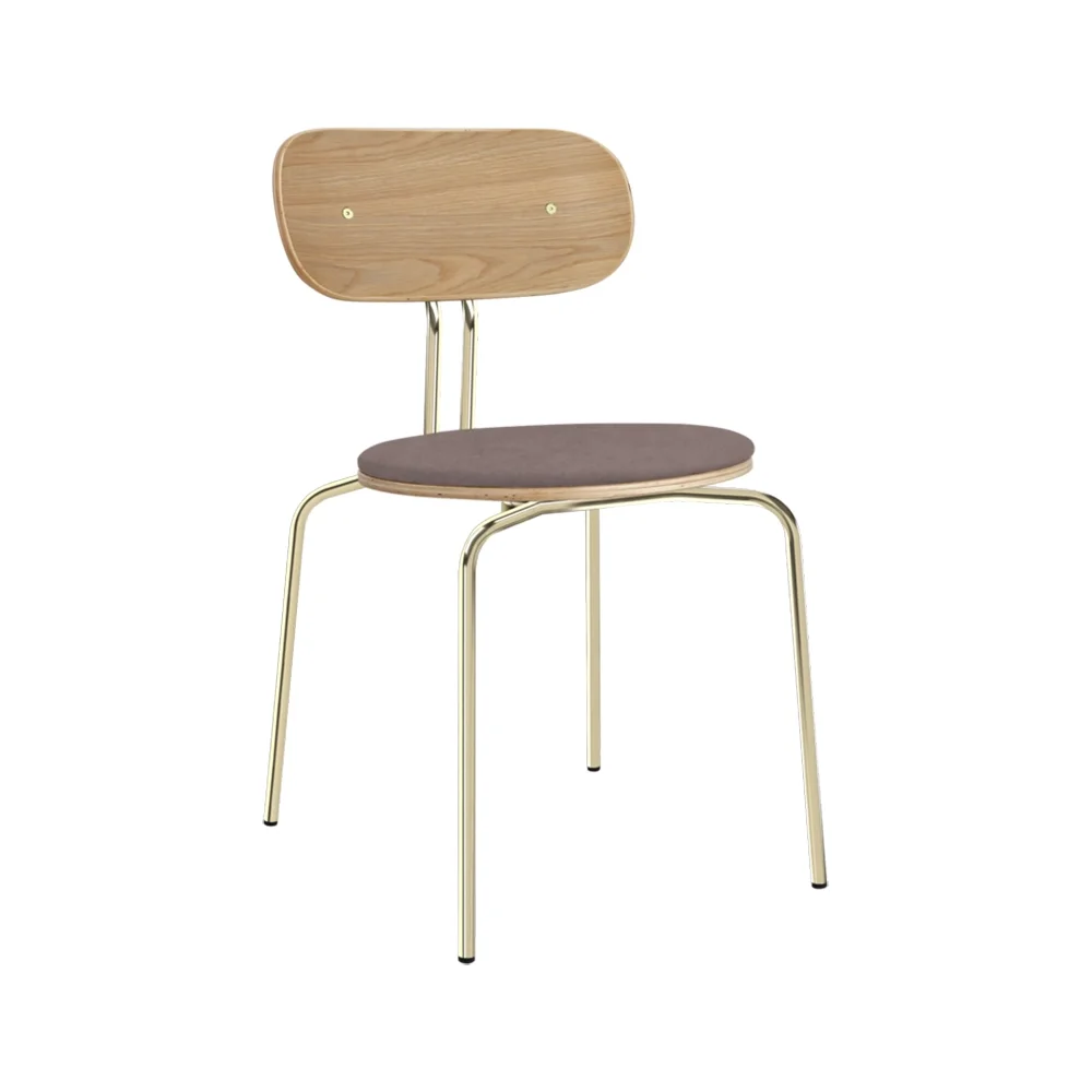 Curious Dining Chair Oak/Brass Monrose