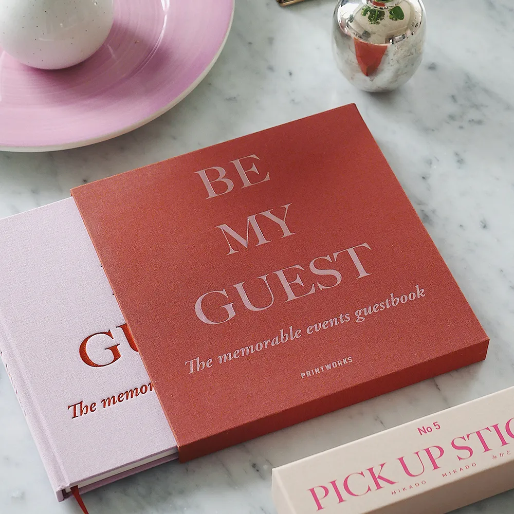 Guest Book - Rust/Pink