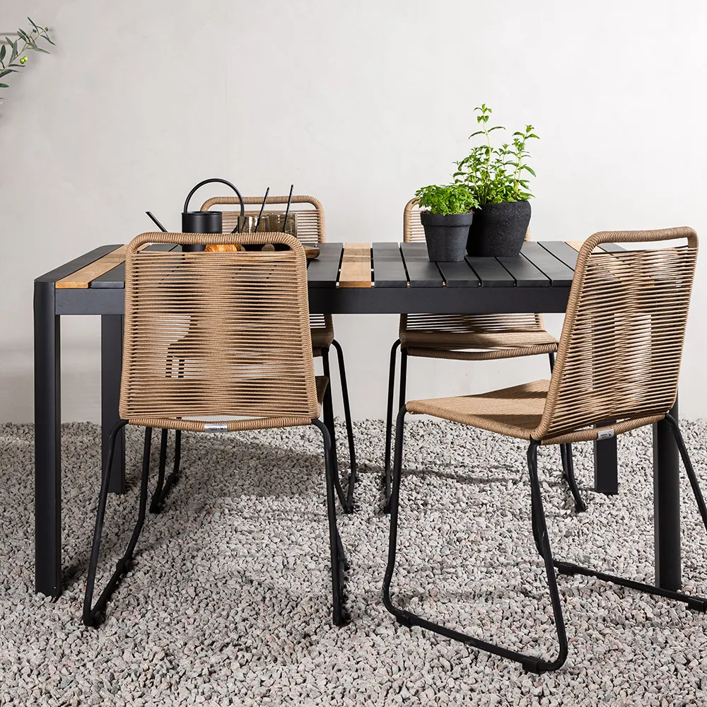 Lindos Dining chair latte 2-pack