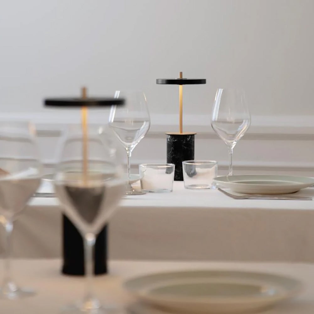 Asteria Move Mini Portable Lamp Black Marble