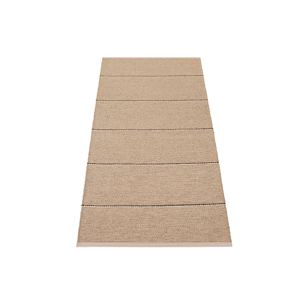 Lea rug Potato/Dark Brown/Vanilla 70 x 150 cm