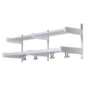 Meja Hat rack 115 cm 2 shelves White lacquered Birch