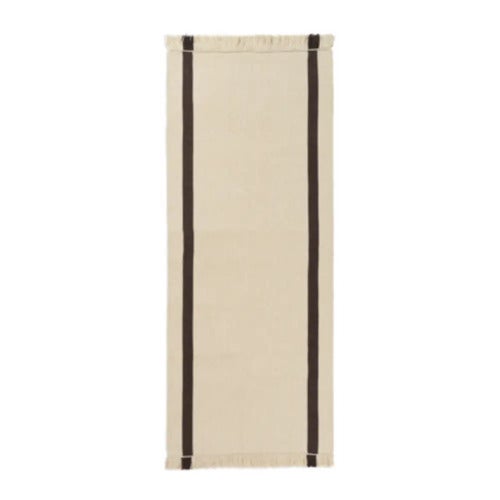 Calm Kelim Mat 80x200 cm - Off-white/Coffee