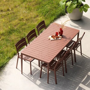 Bigby dining table 90x195 cm Zin Red