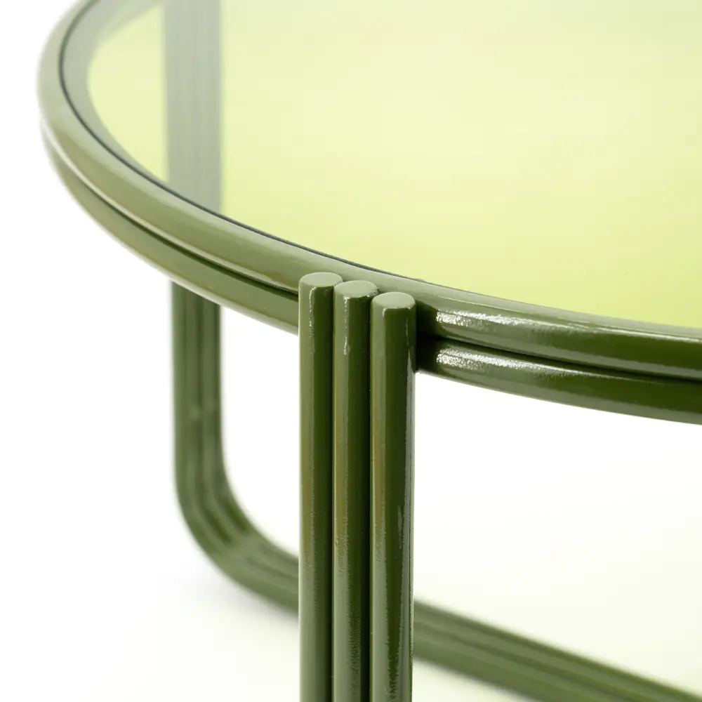 Coffee table Groovy - green 63x63x35 cm