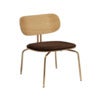 Curious Lounge Chair Oak/Brass Teddy Brown