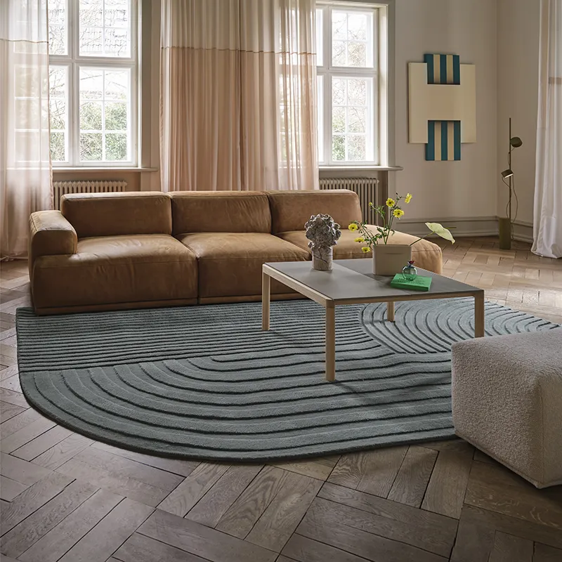 Relevo Rug 200 x 300 cm - Dark Green