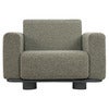 Bolster armchair Antracit / Teddy Verde