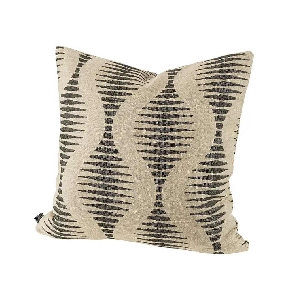 Cushion cover Danilo linen/black 50x50