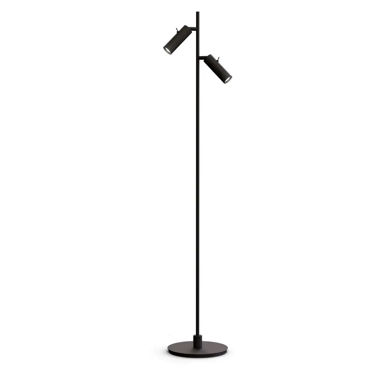 Pipeline Double Floor Lamp Ø19.9 x H132.6 cm Metal Matte Black