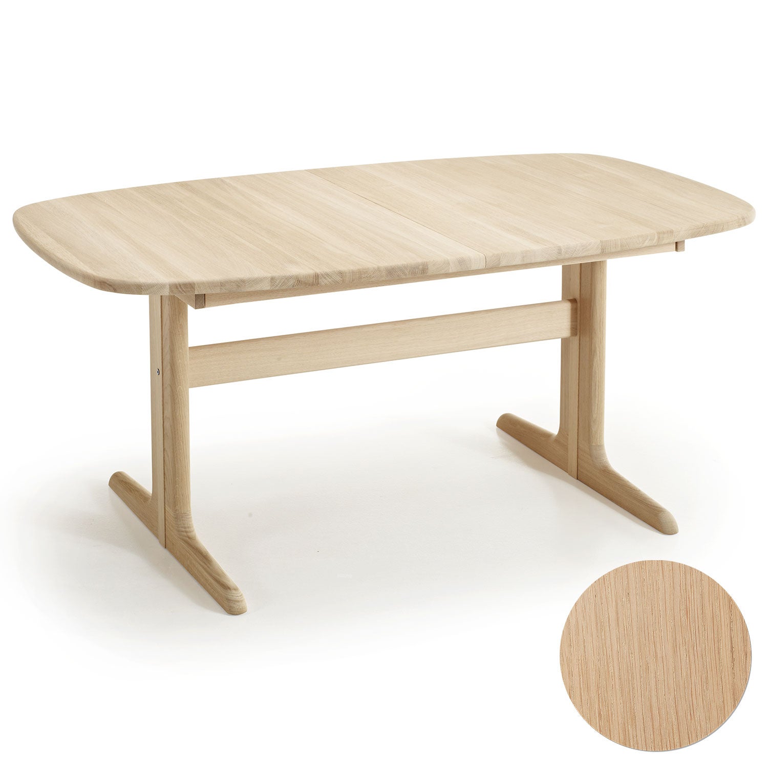 Sm74 Table Oak Solid Soap 165-265X100X73cm