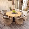 Peace Wood dining table 150 cm anthracite / teak