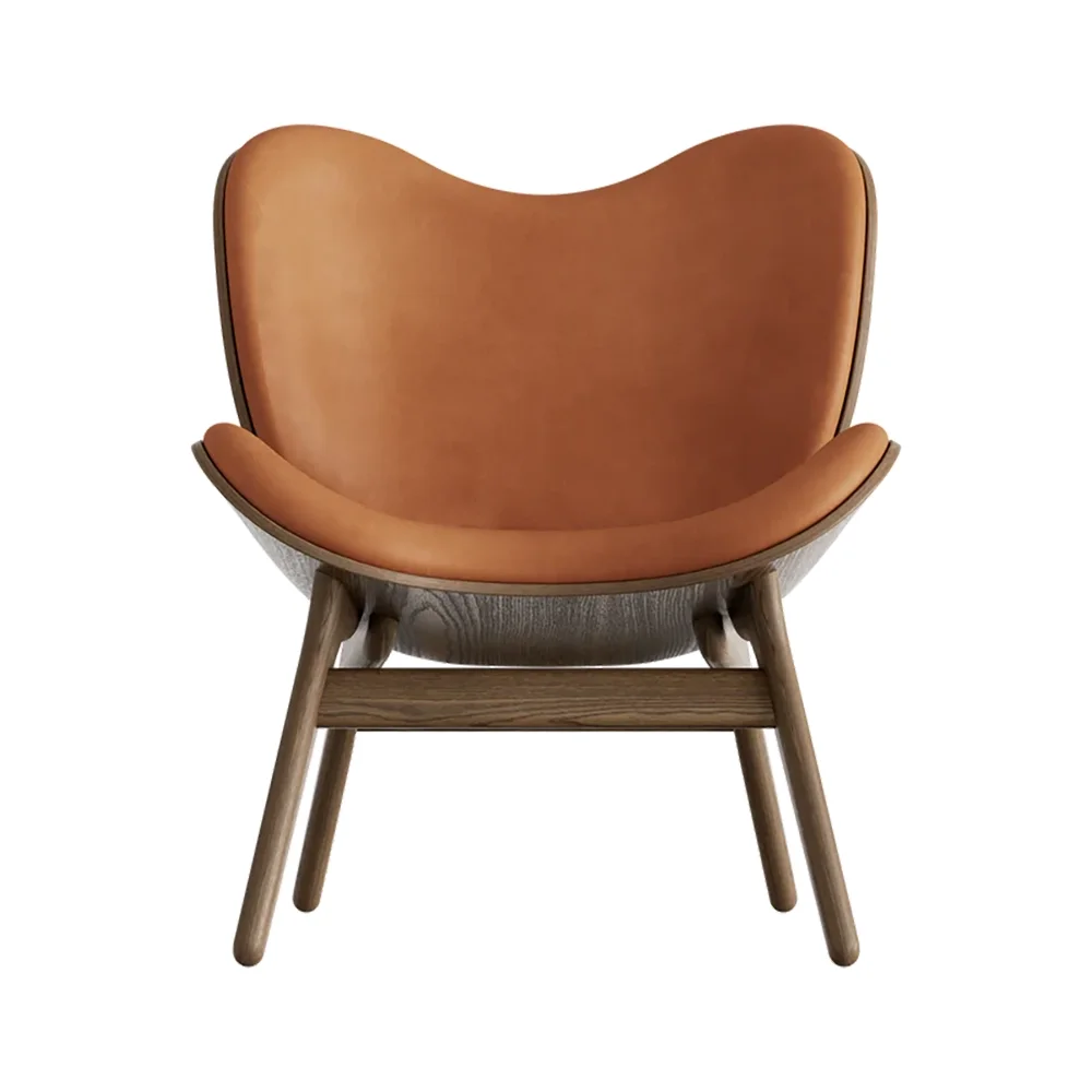 A Conversation Piece Lounge chair Dark Oak/Hope Leather Cognac