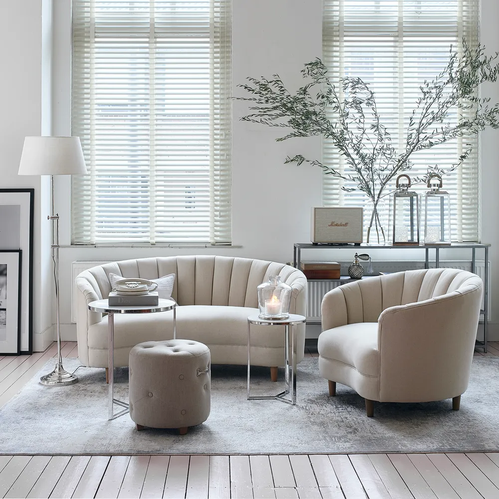 Footstool Bowery Flax