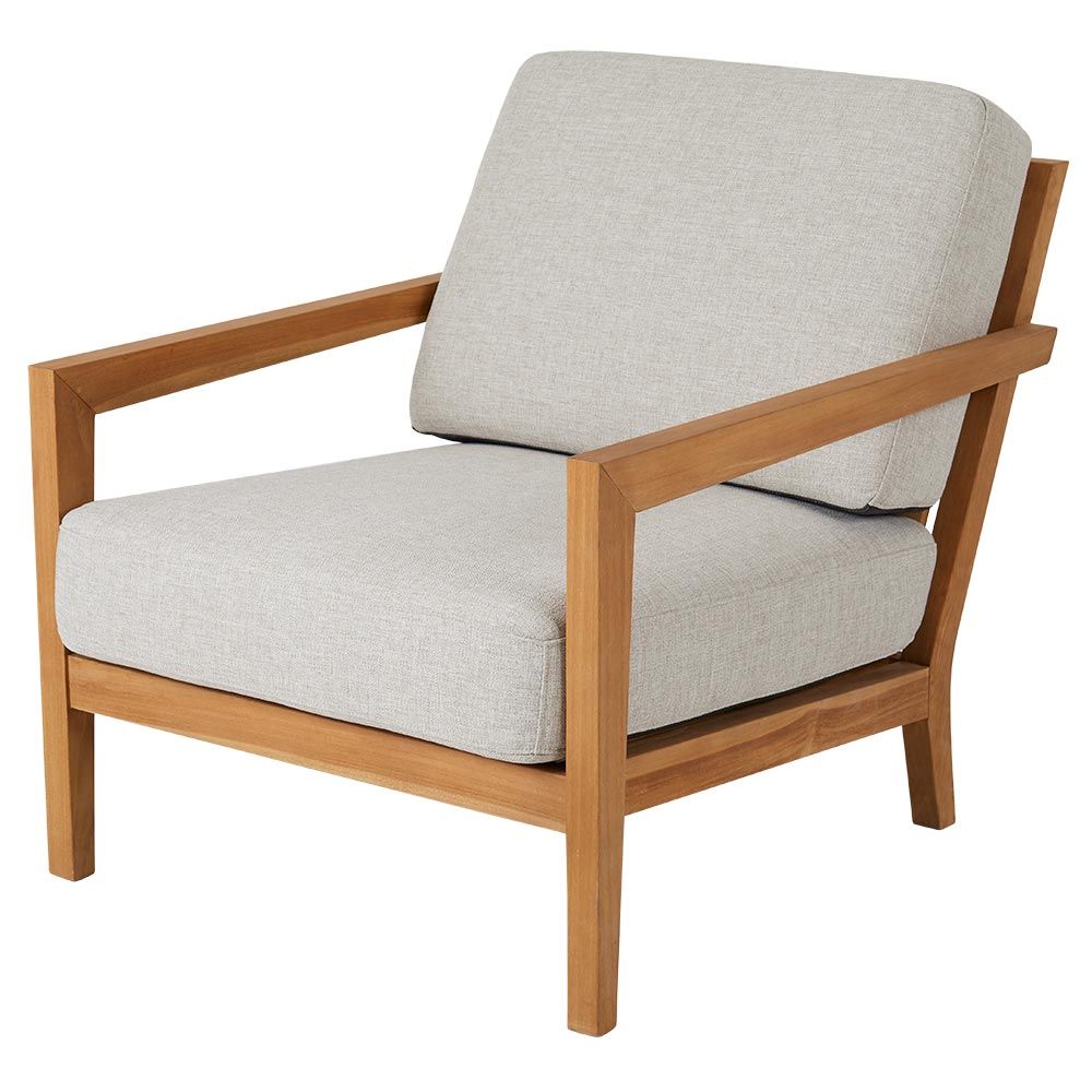 Populär armchair natural/black teak 