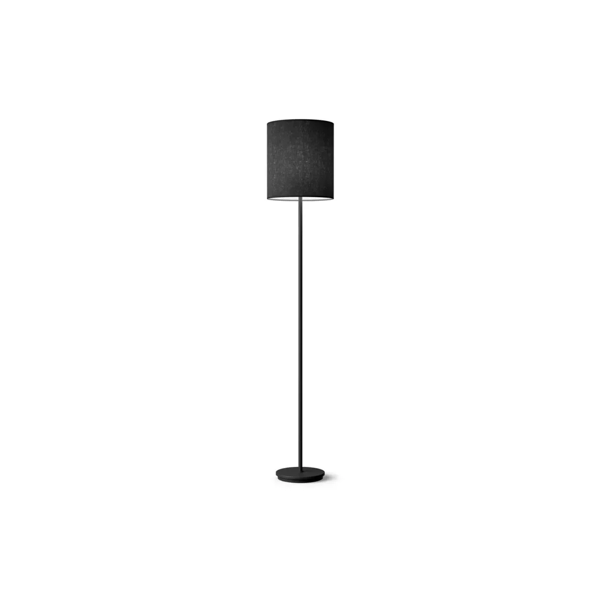 Dual floor lamp metal textured black