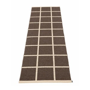 Woven Rug Criss Dark Brown 70x225 cm