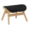 A Conversation Piece Ottoman Footstool Oak/Umage Leather Black