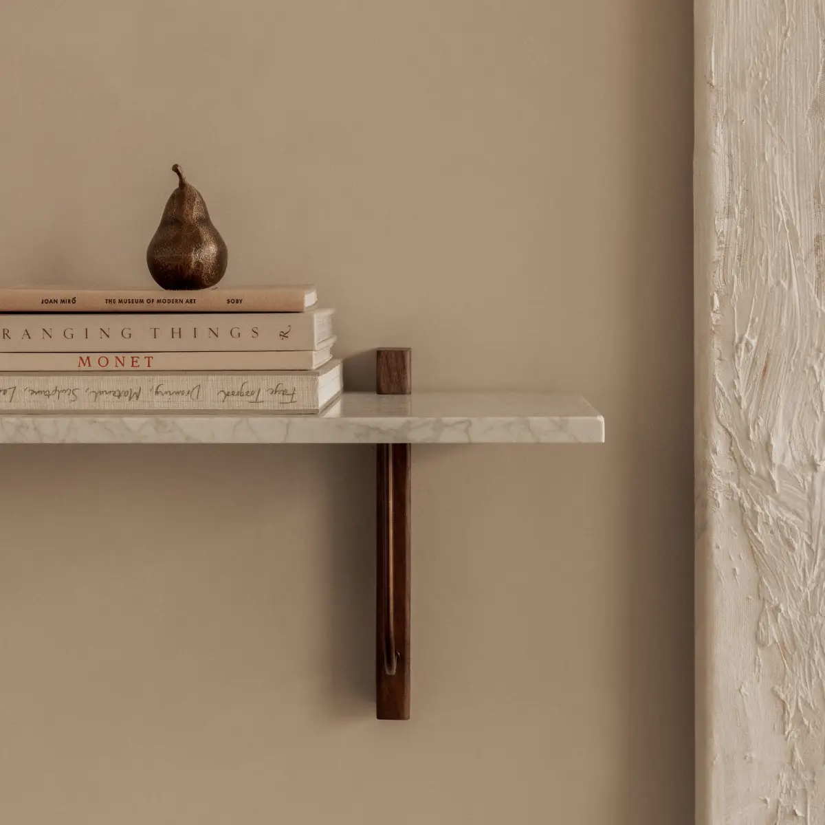Corbel Shelf Marble/Dark Oak Large