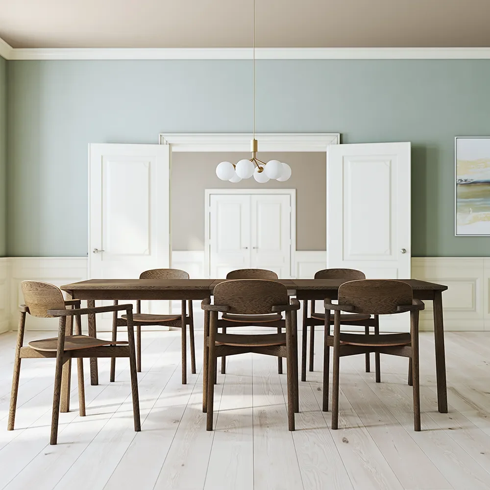 SM842 Dining Chair Oak Mocca Brown