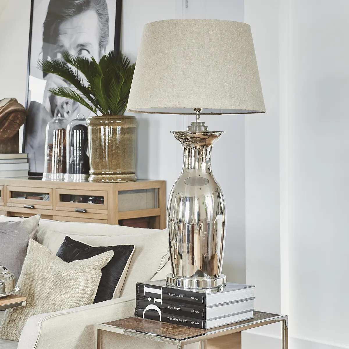 Table Lamp Roger Hotel H65 cm Silver