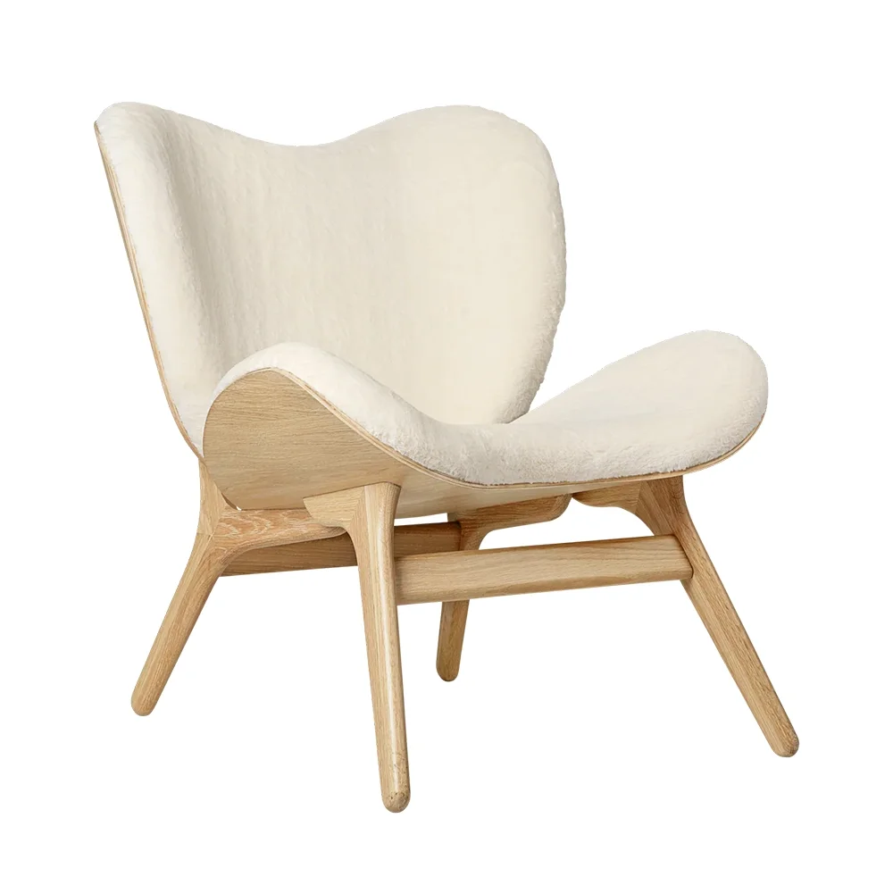 A Conversation Piece Loungechair Oak/Teddy White
