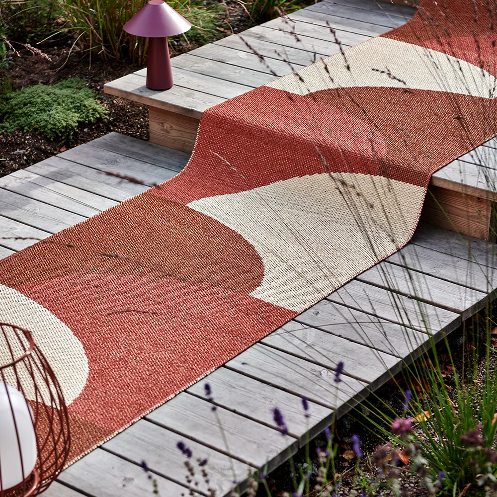 Hill carpet Brick/Rust/Cream 70 x 180cm