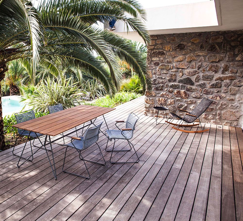 Sketch dining table grey 88x160 cm bamboo