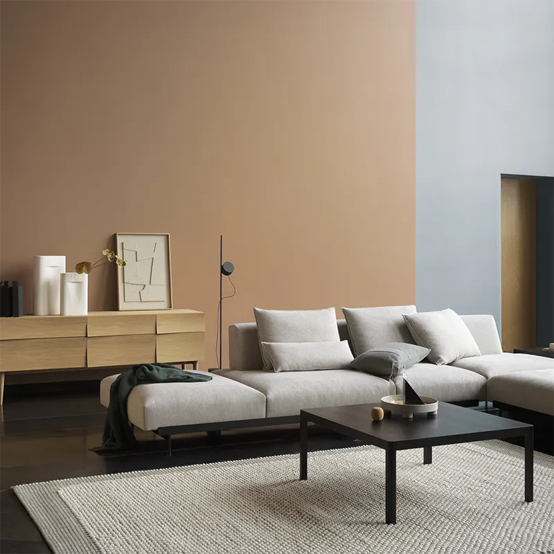 Workshop Coffee Table 43 x 120 cm - Black Linoleum