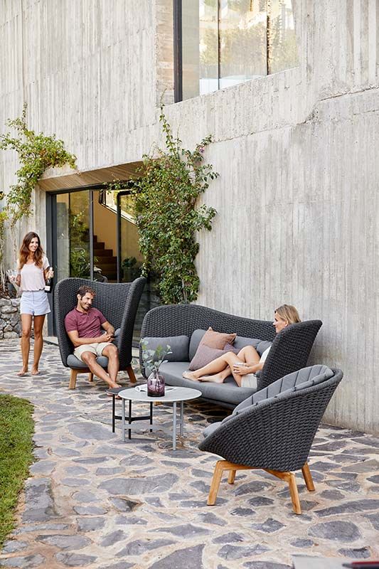 Peacock Wing Sofa Dark grey incl. cushions