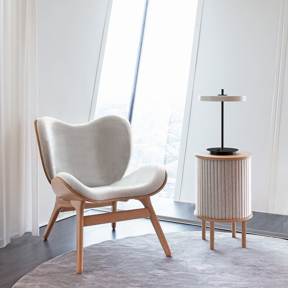 Asteria table Table Lamp Ø31 cm Pearl White/Black Stem