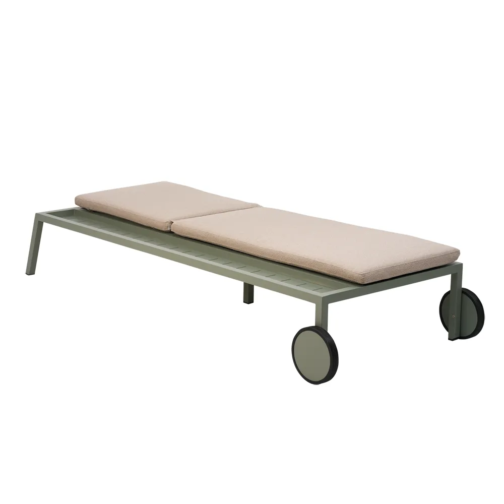 2-pack Samvaro sun lounger  Dusty green / Teddy beige