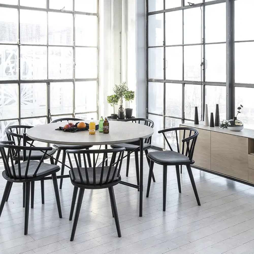 Ale dining table 135 cm white oiled oak