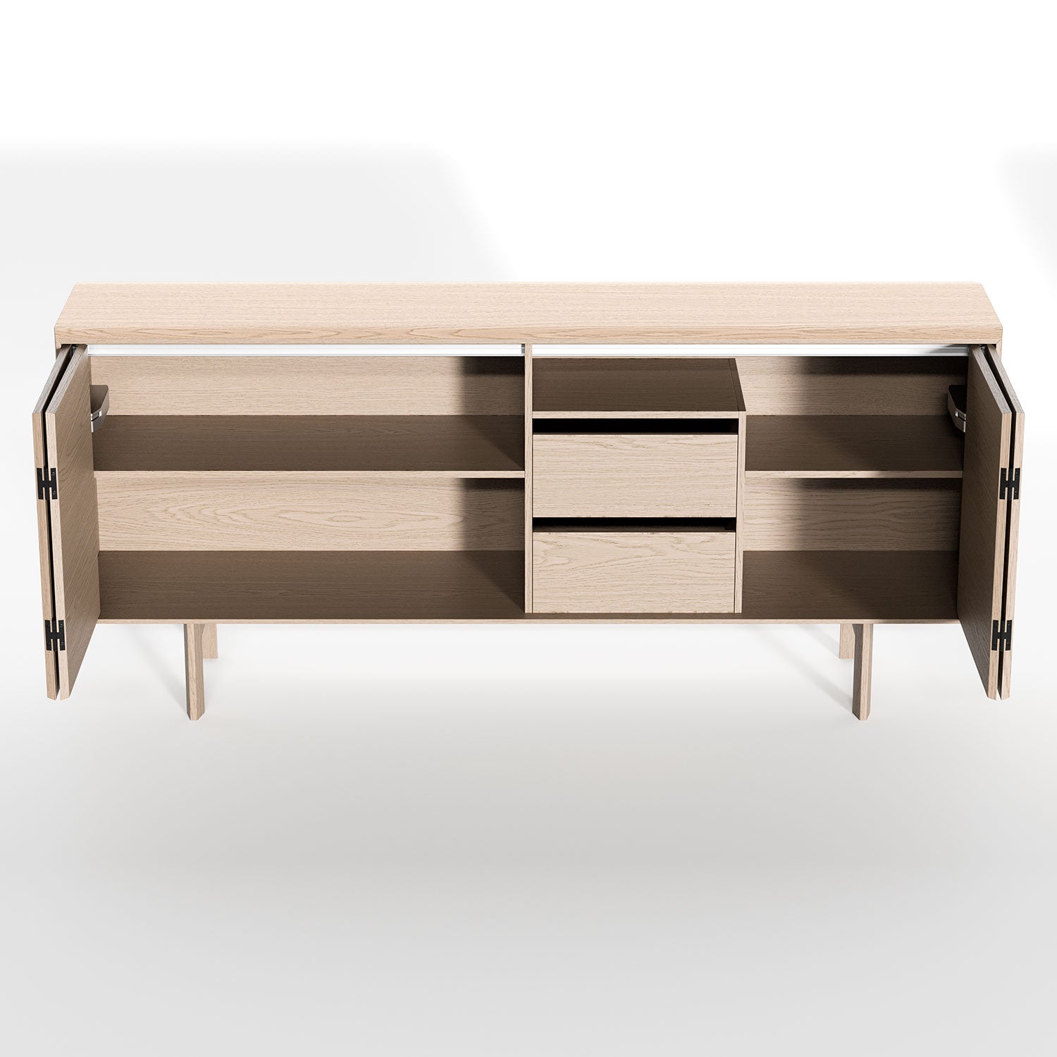 Sm544 Sideboard Oak Lacquer 190X43X85cm