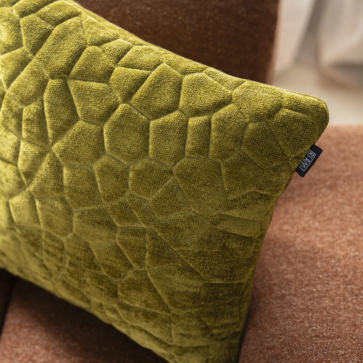 Decorative Cushion Stitch Green 45x45 cm