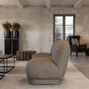 Baxter swivel lounge chair Viva brown