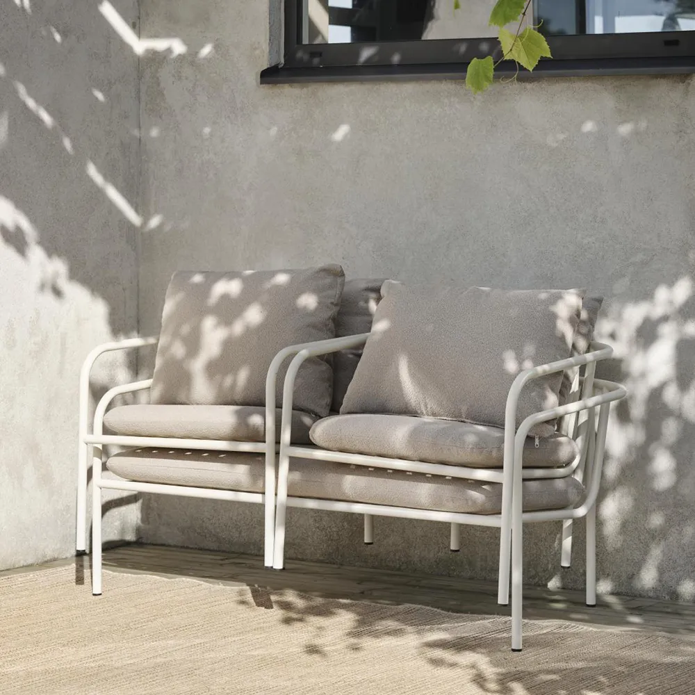 Bendt Sofa Teddy Beige/Pearl White