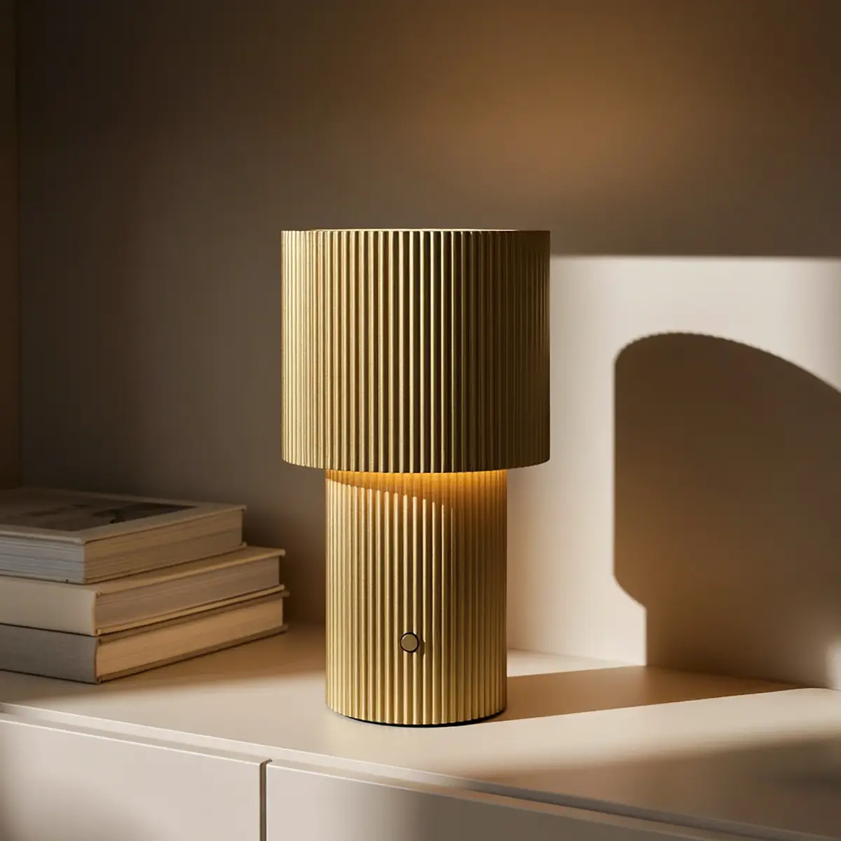 Iluma portable table lamp Ø12.2 x H22.1 cm Metal Gold