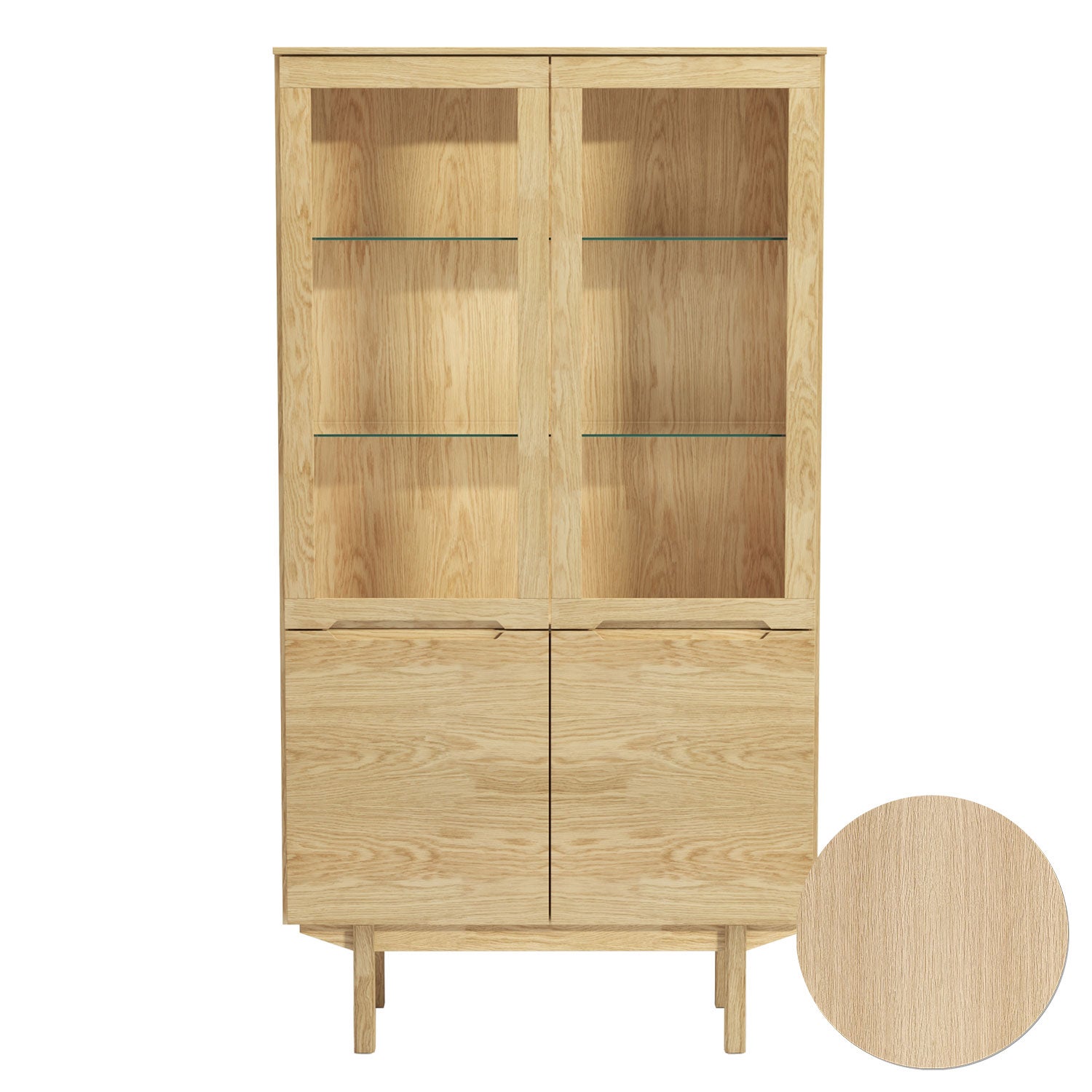 Sm307 Cabinet Oak Lacquer 98X41X182cm