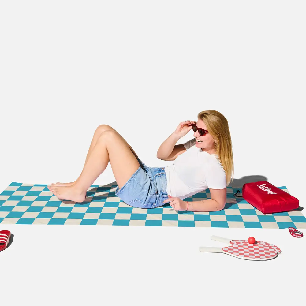 Fatboy beach baggy XL chess azur