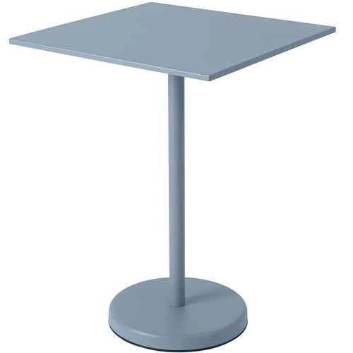 Linear Steel Bar table 70x70 h: 95 cm Pale Blue 