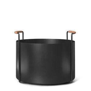 Iron Firewood Bucket Fireplace Port