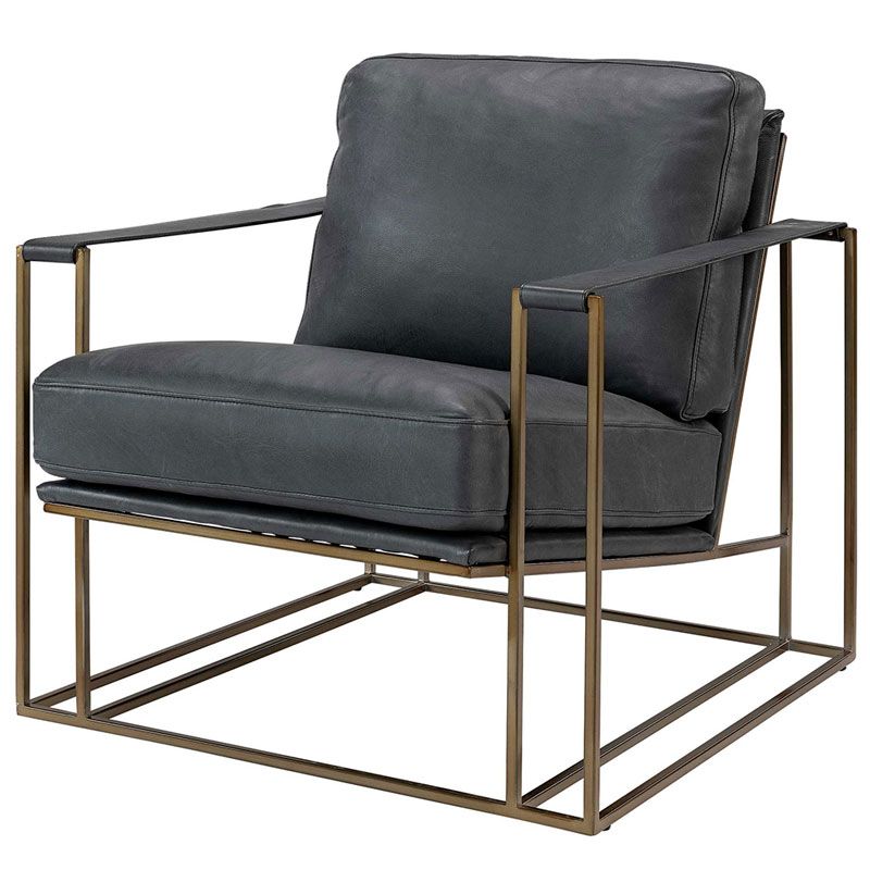 Bellagio Armchair Leather/Brass