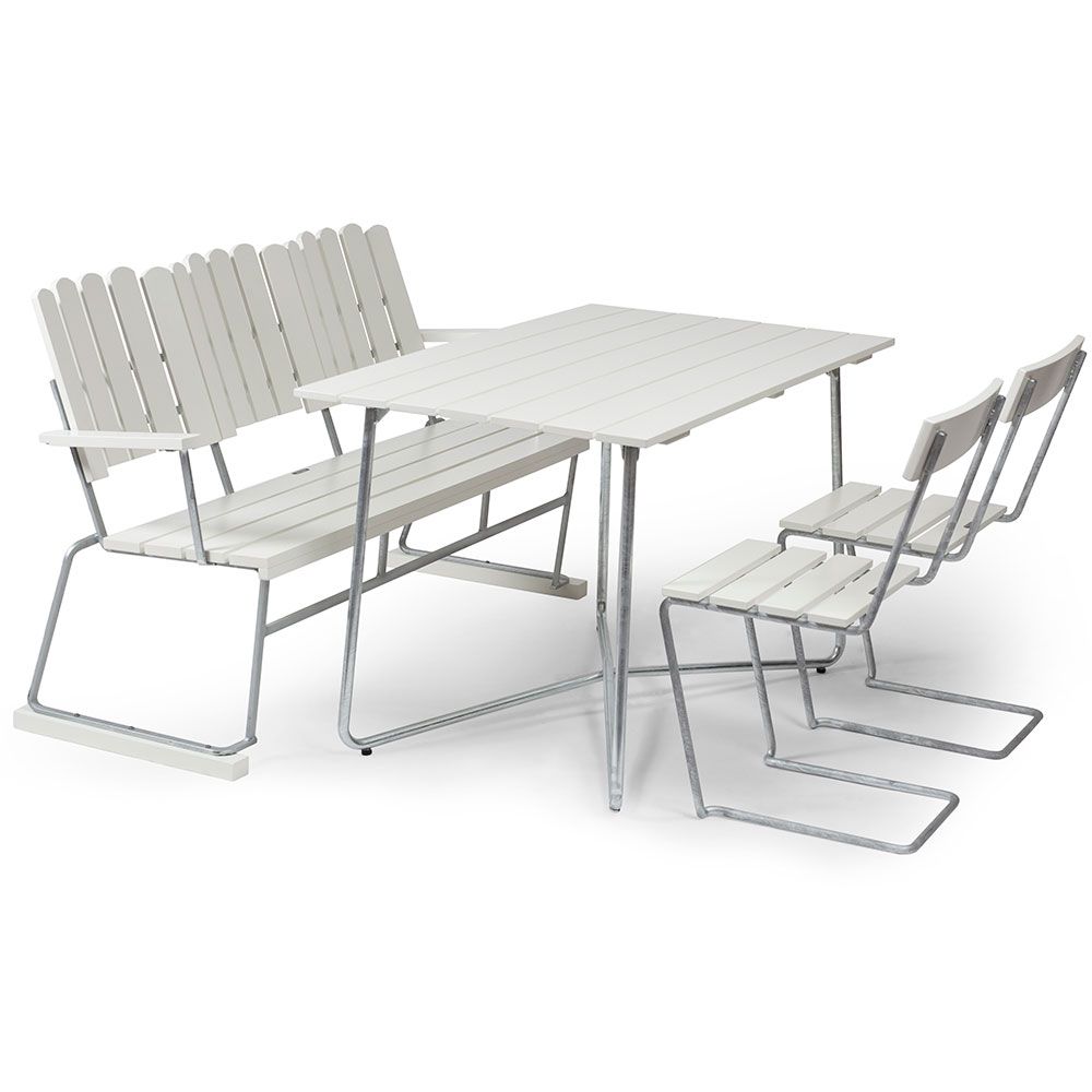 Dining group B25, Chair 1 & Sofa 6 White
